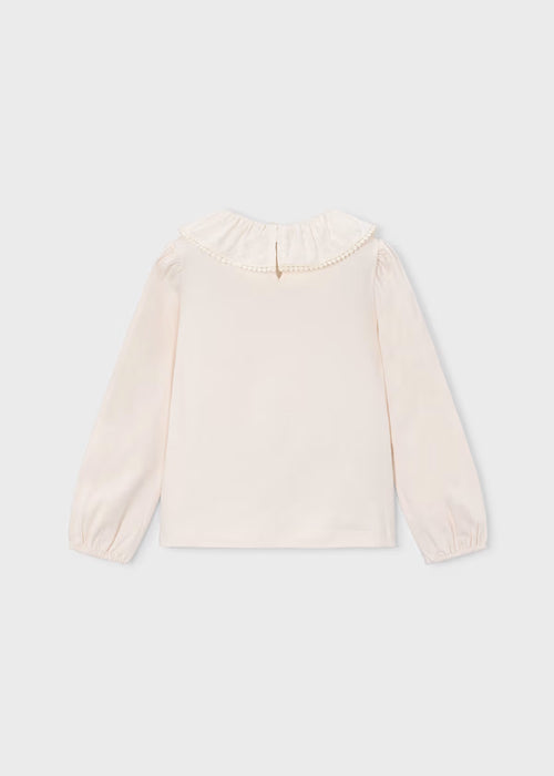 Blusa cuello volante niña Mayoral