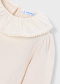 Blusa cuello volante niña Mayoral