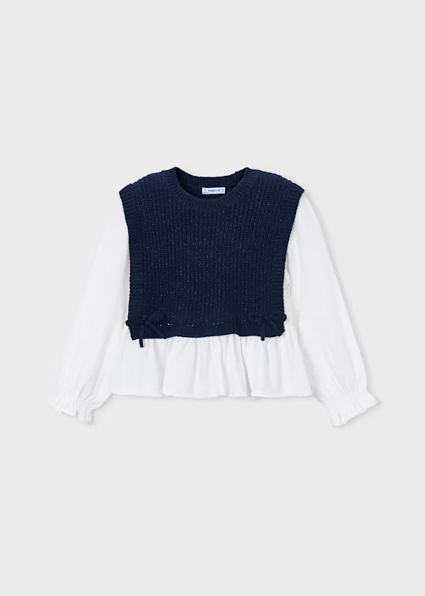 Camisa con top niña Mayoral
