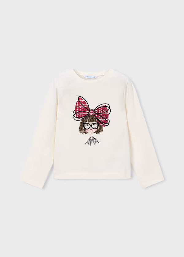 Camiseta muñeca lazo niña Mayoral
