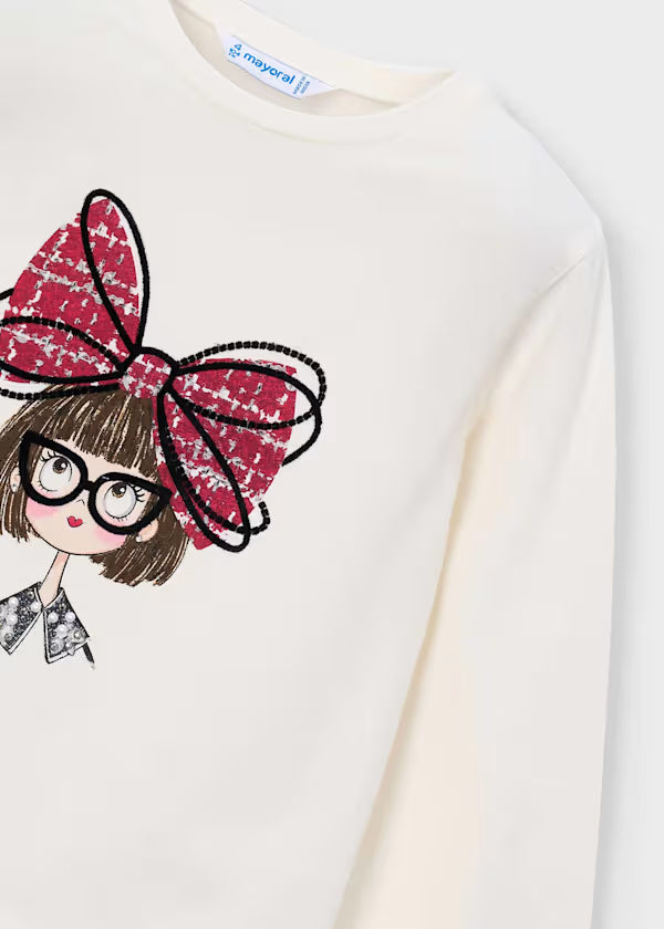 Camiseta muñeca lazo niña Mayoral