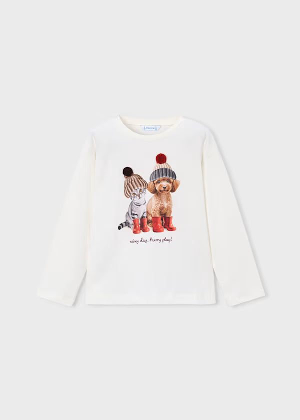 Camiseta serigrafía niña Mayoral