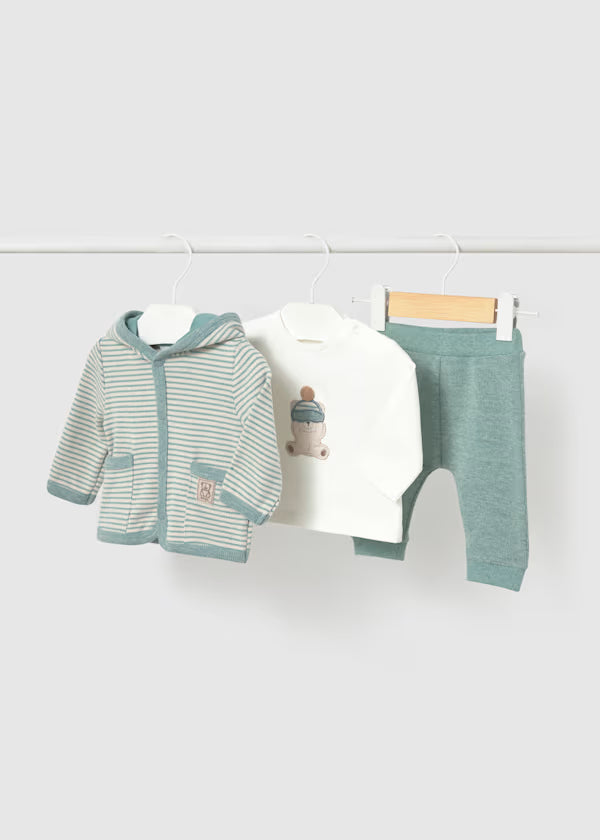Chándal con sudadera rayas recién nacido Mayoral