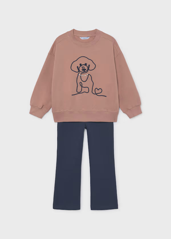 Conjunto legging y sudadera perro niña  Mayoral