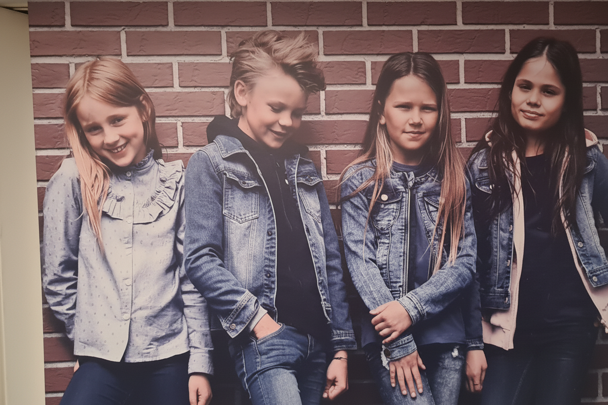 Niños con ropa original