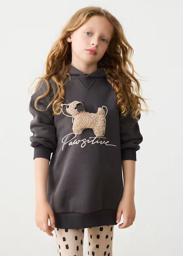 Vestido felpa con capucha niña Mayoral