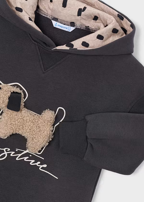 Vestido felpa con capucha niña Mayoral